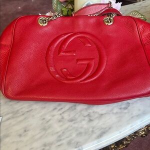 Authentic large Gucci soho bag